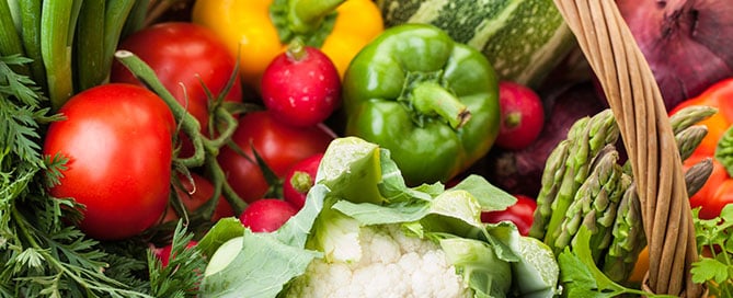 Vegetables in basket