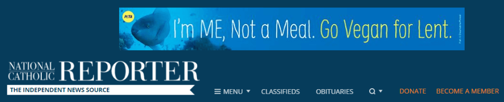 I'm Me, Not a Meal Ad on NCR Masthead