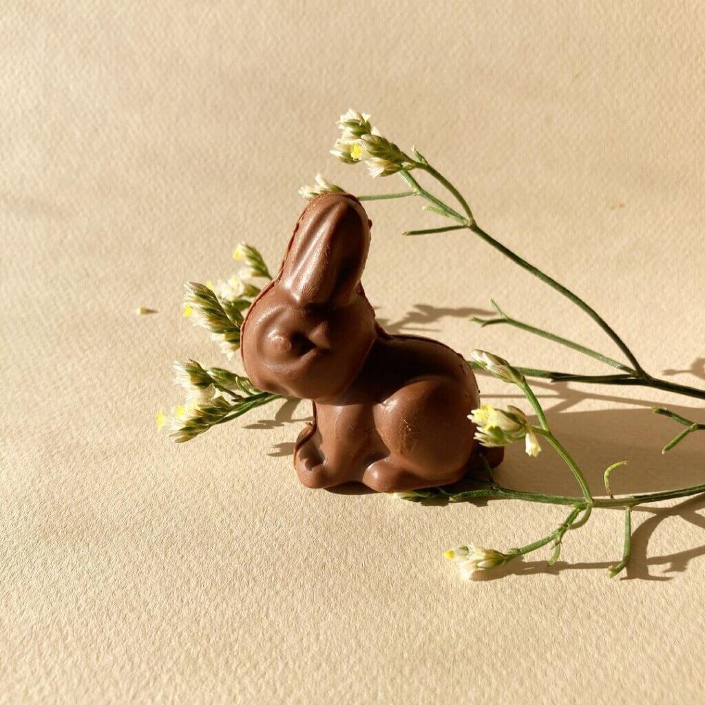 Vegan easter chocolate bunny