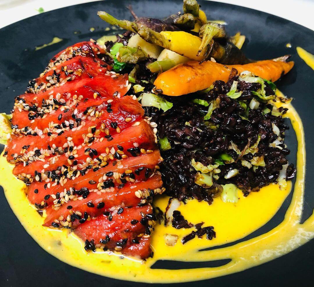 full bloom's vegan tuna tataki