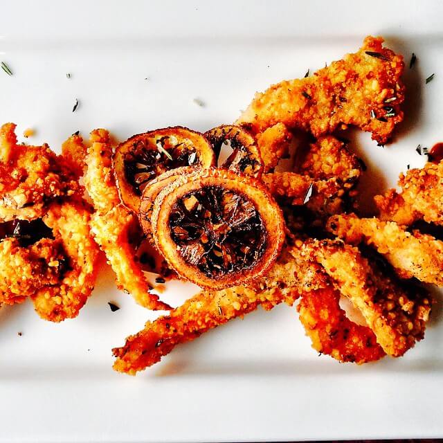 red lentil's vegan calamari