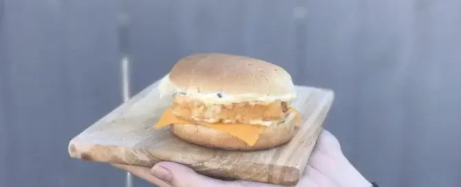 This is a vegan fish sandwich.
